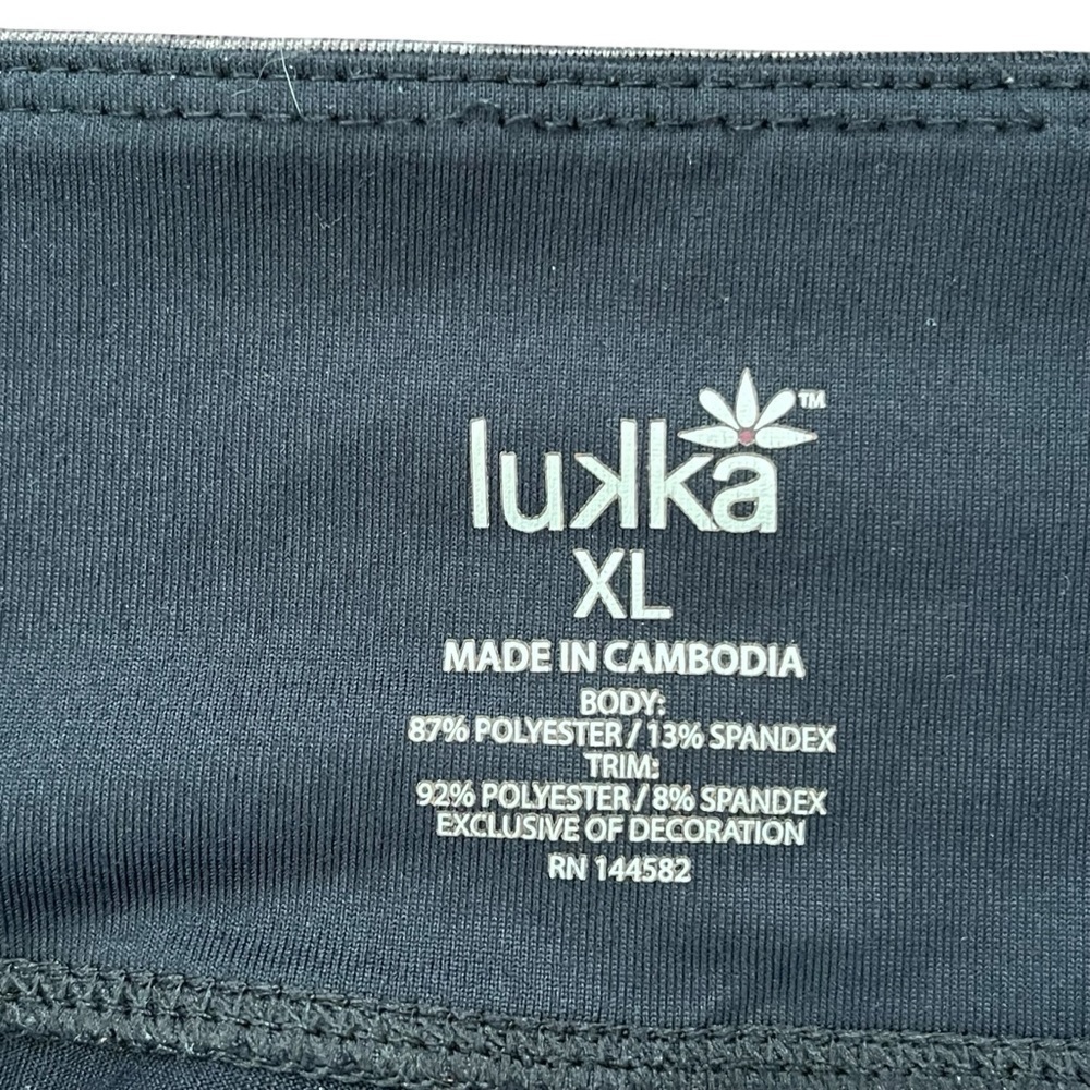 Lukka Women’s XL Black Capri Leggings Cropped Thick Waistband - Picture 4 of 6